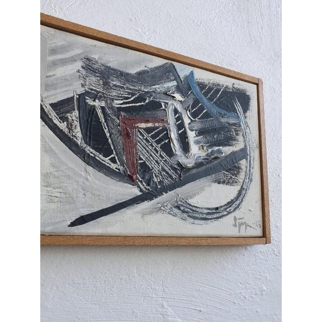 Lars Sjögren, Abstract Composition, Oil Painting, 1965 For Sale - Image 5 of 8
