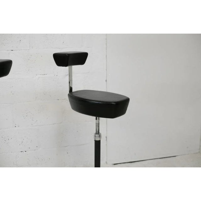 Metal Leather and Steel Swivel Stools by George Nelson for Vitra, 2001, Set of 2 For Sale - Image 7 of 18