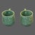 Contemporary Vintage Bordallo Pinheiro Portugal Green Vine Leaf Mugs Coffee Tea Cups - Pair For Sale - Image 3 of 7