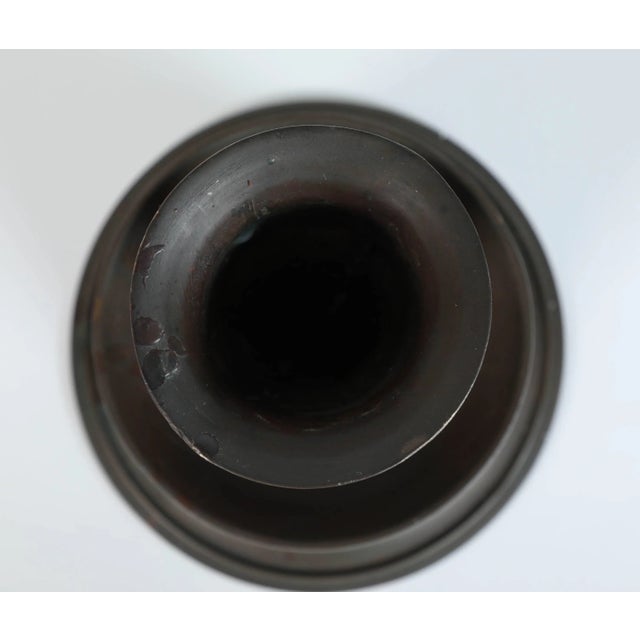 Ottoman Empire Cast Bronze Candleholders - a Pair For Sale - Image 4 of 9