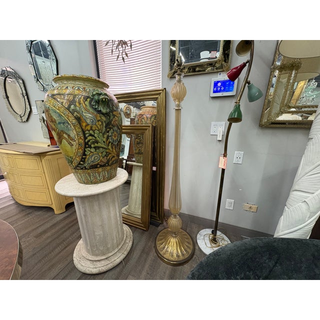 Art Deco 1940s Murano Glass Floor Lamp by Seguso For Sale - Image 3 of 13