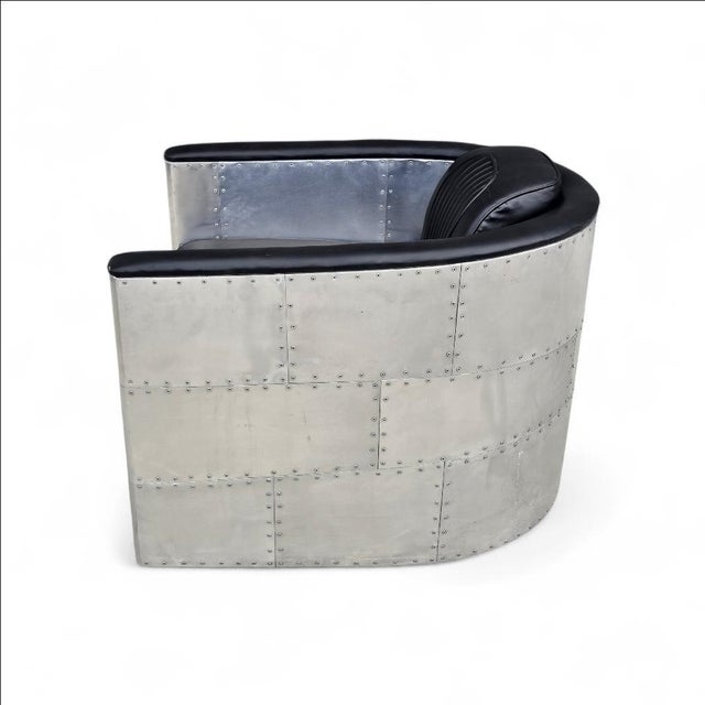 Mid-Century Modern Contemporary Aviator Chair For Sale - Image 3 of 15