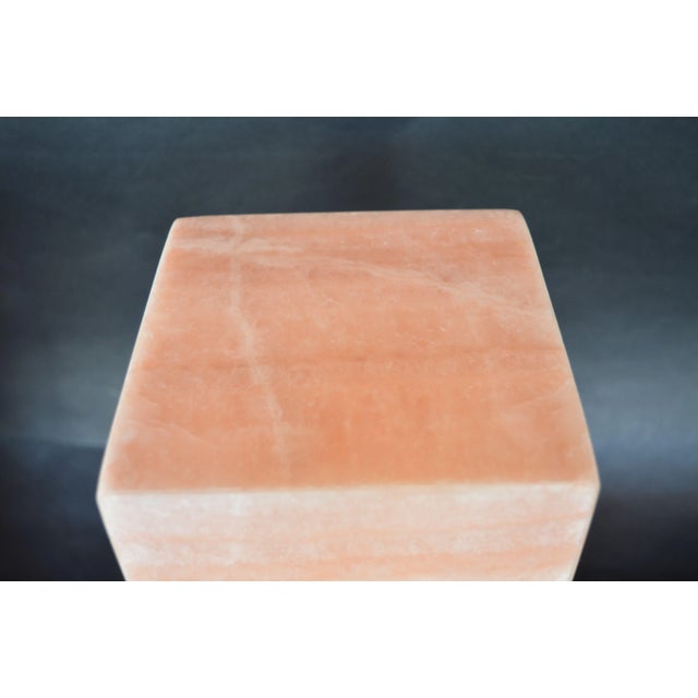 Early 21st Century Pair of Pink Modern Onyx Lamps. Usa, 21st Century For Sale - Image 5 of 7