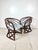 Mid-Century Modern Vintage Round Bent Rattan Chairs- A Pair For Sale - Image 3 of 12