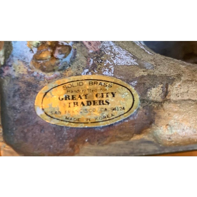 Vintage Brass Cow Head For Sale In Los Angeles - Image 6 of 8