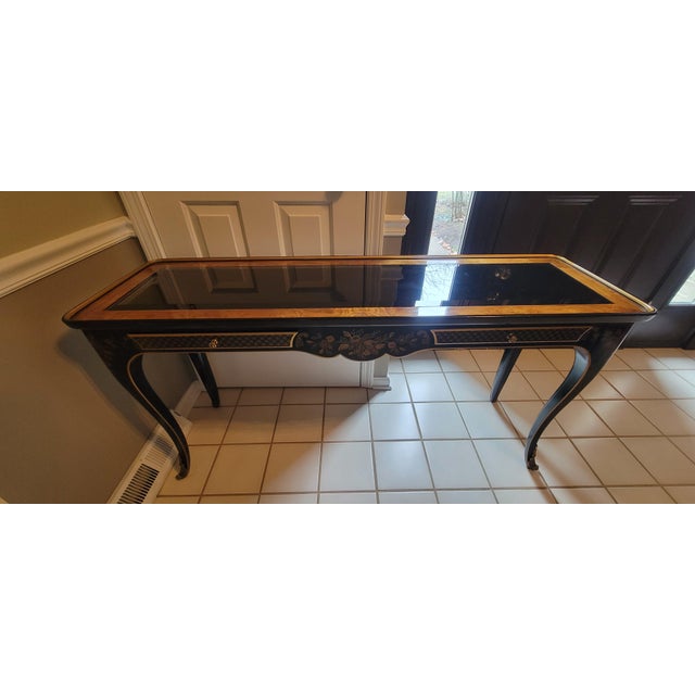Drexel Heritage Early 20th Century Drexel Heritage Chinoiserie Console Table For Sale - Image 4 of 18