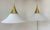 Brass and Opaline Glass Pendant Lights from Limburg, Germany, 1970s, Set of 2 For Sale - Image 3 of 11