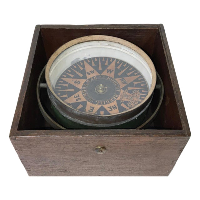 Nineteenth Century Ship's Compass by Robert Merrill For Sale