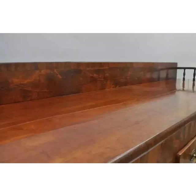 Antique 19th C. American Empire Crotch Flame Mahogany Sideboard Buffet For Sale - Image 9 of 11