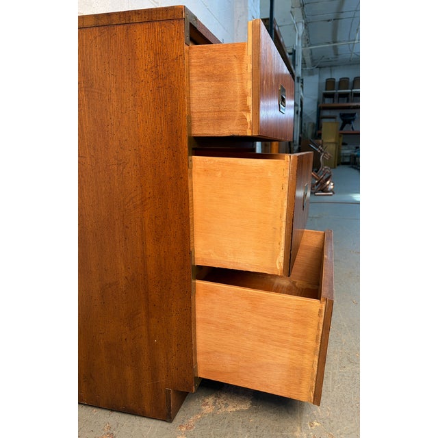 Brown Mid 20th Century "Campaigner" Desk by Dixie Furniture For Sale - Image 8 of 13