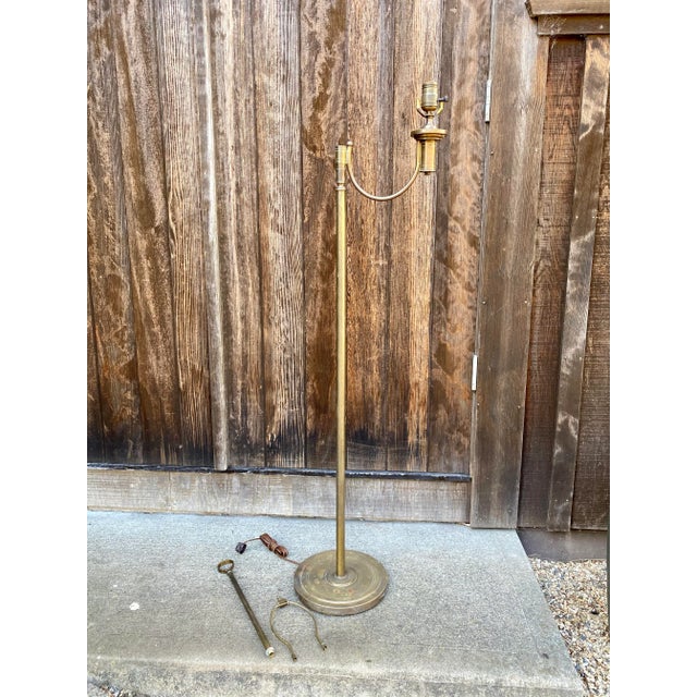 Mid-Century Brass Floor Lamp For Sale - Image 12 of 13