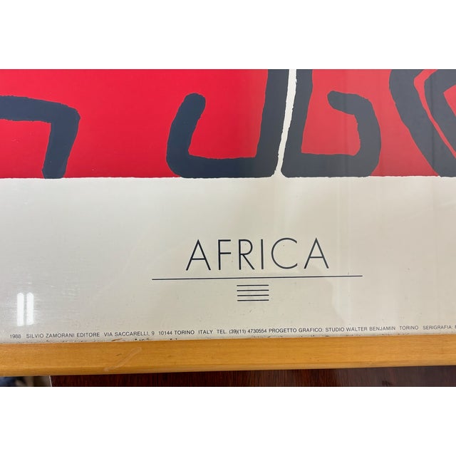 This is a stunning vintage Keith Haring “Africa” 28.5x40 in poster from 1988. Framed at Dolphin Gallery in Kansas City MO....