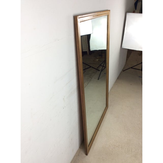 Mid-Century Modern Mid Century Modern Rectangular Wall Mirror With Blonde Wood Frame For Sale - Image 3 of 17