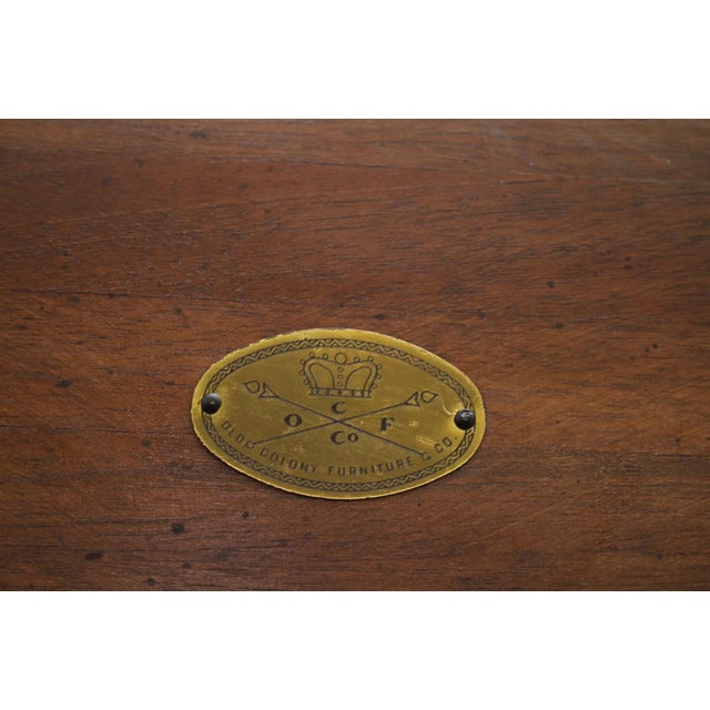 Mid 20th Century Regency Maple Server Sofa Table Labeled Old Colony Furniture For Sale In Philadelphia - Image 6 of 7