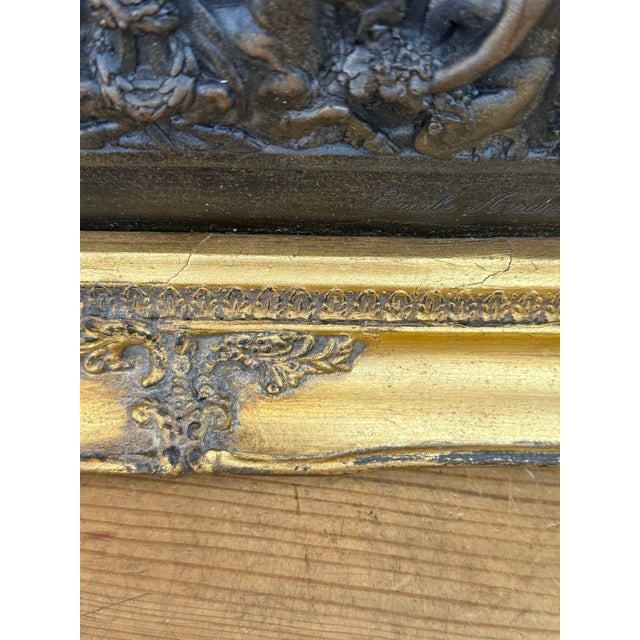 Late 19th Century French Stone Cast Relief After Émile André Boisseau “Enfants Des Centaures” in Ornate Gilt Frame For Sale - Image 12 of 13
