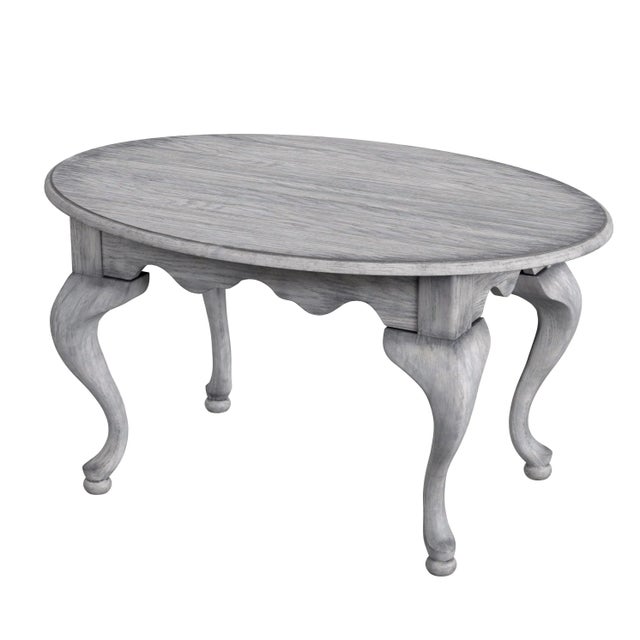 Gray Grace Oval 4 Legs Coffee Table, Gray For Sale - Image 8 of 8