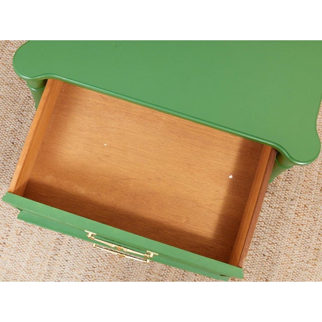 Mid 20th Century Emerald Faux Bamboo Nightstand For Sale - Image 12 of 12