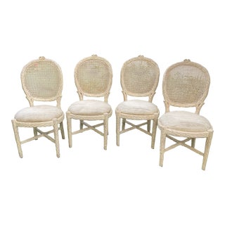 1980s Faux Bois Chairs- Set of 4 For Sale