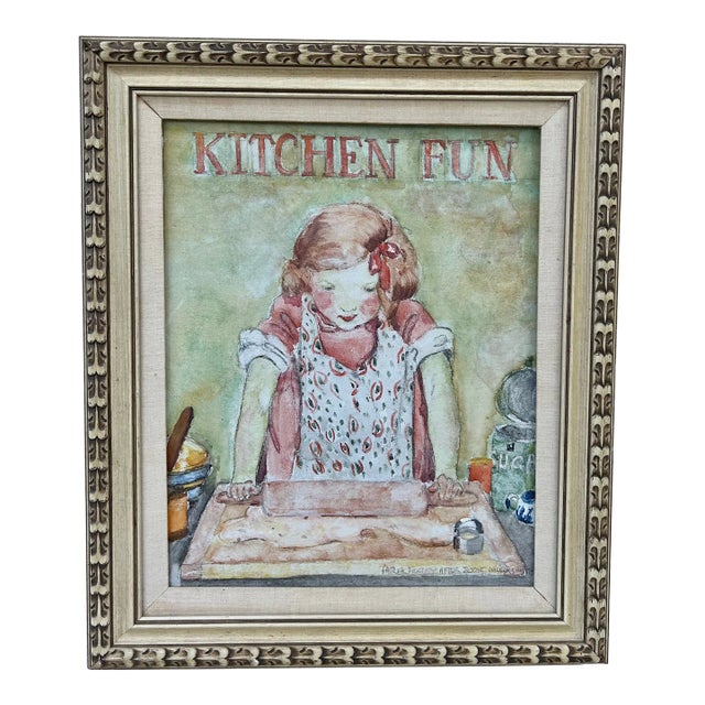 "Kitchen Fun" Oil on Canvas After Josie Willcox Smith, by Patrick Fraley For Sale