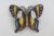 Purple Cloisonne Style Metal Butterfly Brooch Pin Purple Yellow Blue Enamel 5197b For Sale - Image 8 of 8