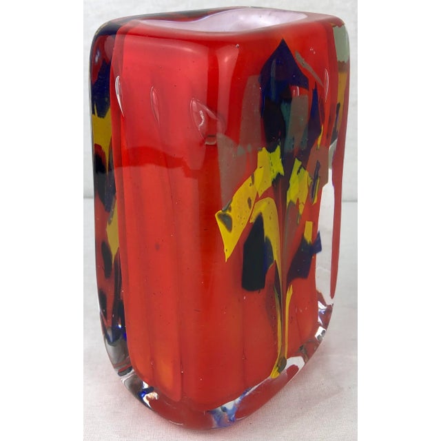 French French Midcentury Art Glass Vase by Raymond Branly For Sale - Image 3 of 7