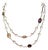 Pearl Quartz Topaz Necklace 14 Karat Gold Italy Certified For Sale