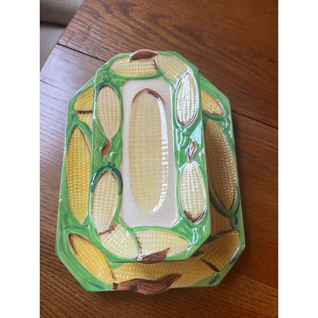 Ceramic 1970s Mid-Century Modern Collection of Ceramic Corn Serving Dishes - Set of 7 For Sale - Image 7 of 9