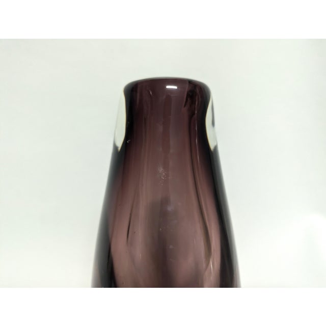 2000 - 2009 Purple Murano Art Glass Vase For Sale - Image 5 of 8