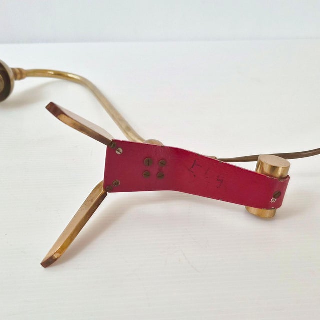 Gold Vintage Adjustable Table Lamp in Brass and Steel, 1950s For Sale - Image 8 of 15
