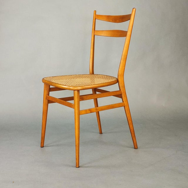 Chiavarine Chairs in Vienna Straw, 1950s, Set of 4 For Sale - Image 6 of 9