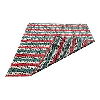 Vintage Reversible Multi Colored Print Blanket For Sale