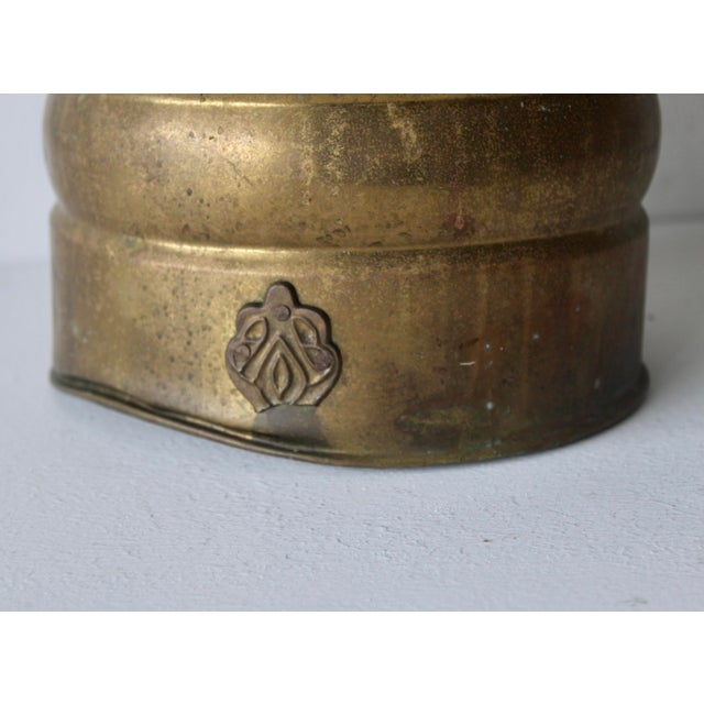 English Style Hammered Brass Umbrella Ornate Stand Handles Vintage Mid Century For Sale - Image 14 of 16