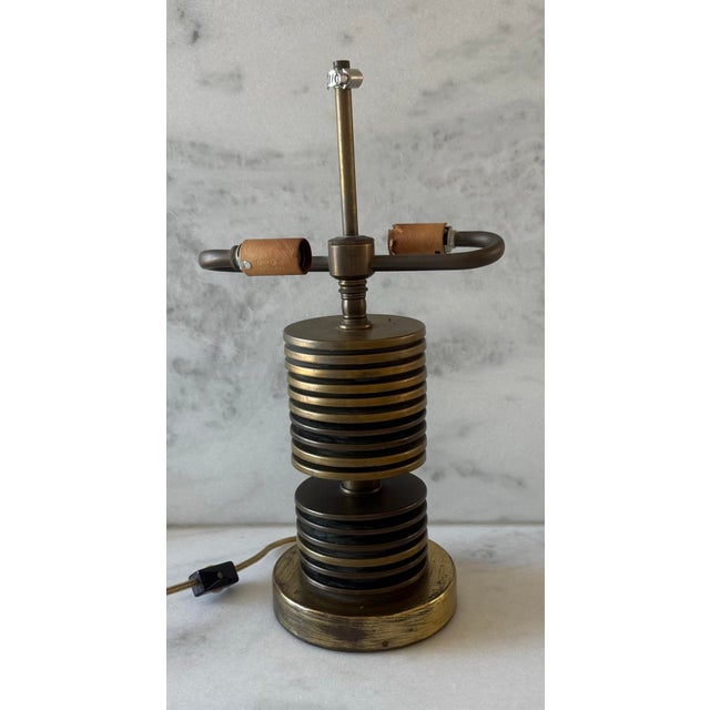 Metal Vintage Brass Mushroom Table Lamp Attributed to Hans-Agne Jakobsson For Sale - Image 7 of 13