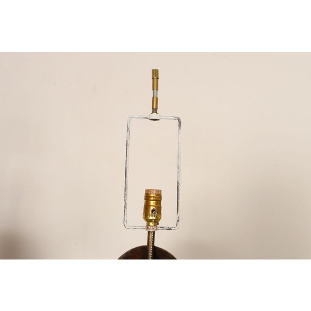 Pair of Vintage Brutalist Steel "Ribbon" Table Lamps by Richard Barr for Laurel For Sale - Image 12 of 18