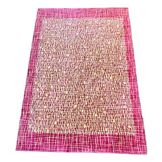 Mid-Century Abstract Organic Rug in Bouclé, Czechoslovakia, 1960s For Sale