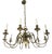 Ten-Light Liberty Brass Chandelier, 1950 For Sale