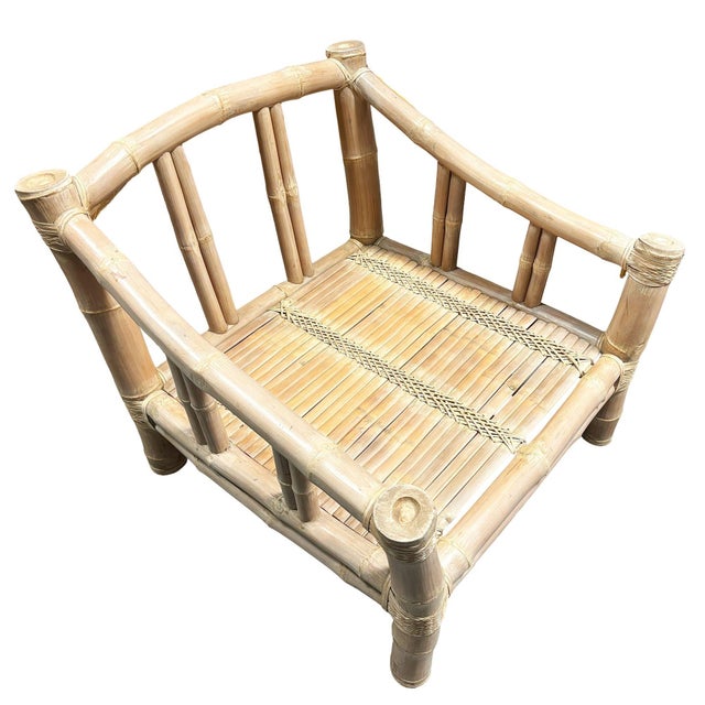 1980s Miami Coastal Elephant Bamboo Pole Sofa & Lounge Chair Living Room Set For Sale - Image 16 of 18