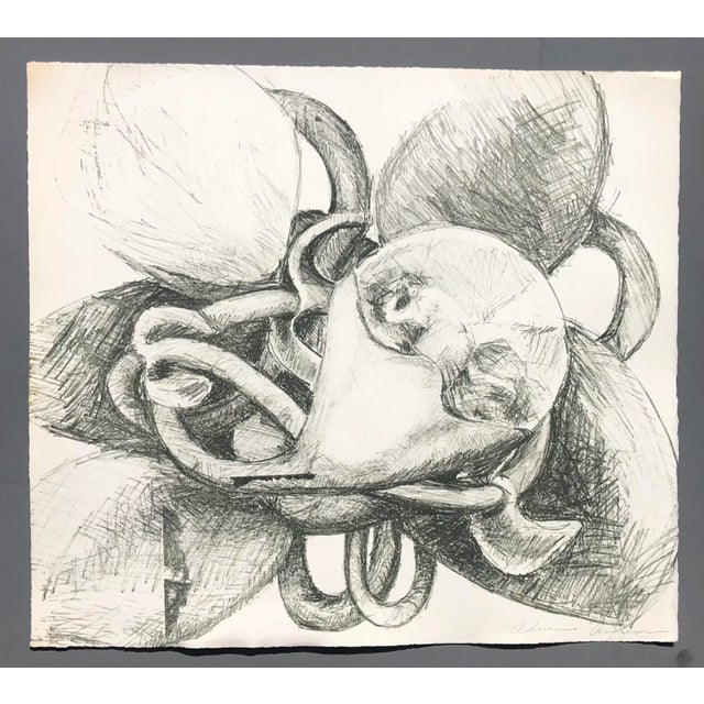 Botanical nude fantasy lithograph by Atlanta artist Adrienne Anderson (1949-2020). Anderson earned her MFA from University...