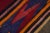 Vintage Kilim Handmade Flatweave Multicolor Striped Wool Runner For Sale - Image 9 of 10