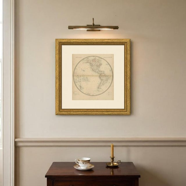 Paper Antique Map of the Western Hemisphere with Highest Mountains Table, 1858 For Sale - Image 7 of 9
