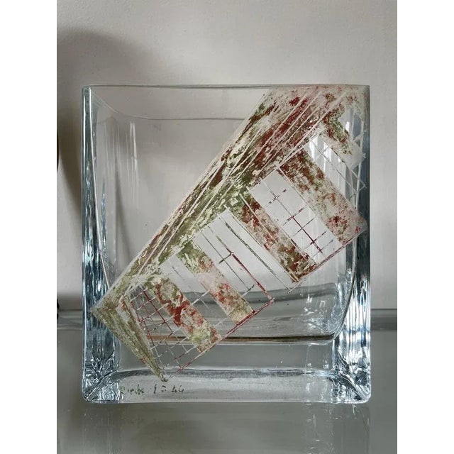 Mid-Century Crystal Vase by Anatole Riecke, 1944 For Sale - Image 11 of 11