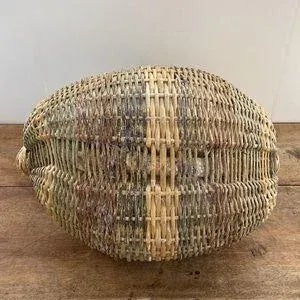 1980s Rustic Gathering Basket with Bentwood Handle For Sale In Los Angeles - Image 6 of 13