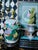 1950s Hand-Painted Japanese Porcelain Tabletop Lamps Pair Court Ladies, Large 32"h For Sale - Image 9 of 18