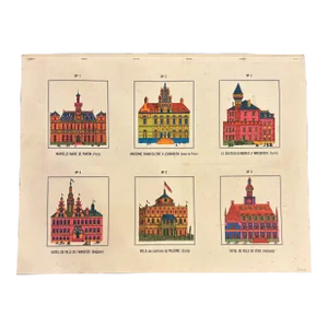 Complete Set of Calendrier Imagerie Pellerin Épinal Constructions
