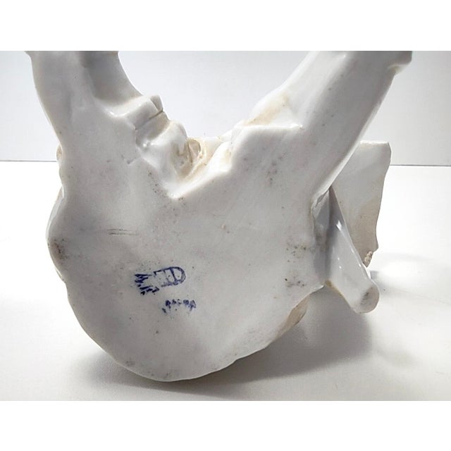 Vintage Ceramic and Gold Decorative Figurine from Capodimonte, 1960s For Sale - Image 10 of 11