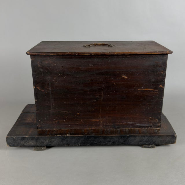 Wood Antique Wertheim Sewing Machine with Movable Wooden Lid, 1900s For Sale - Image 7 of 13