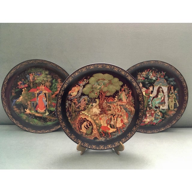 Vintage Tianex Fairytale Themed Decorative Plates- Set of 3 For Sale - Image 4 of 13
