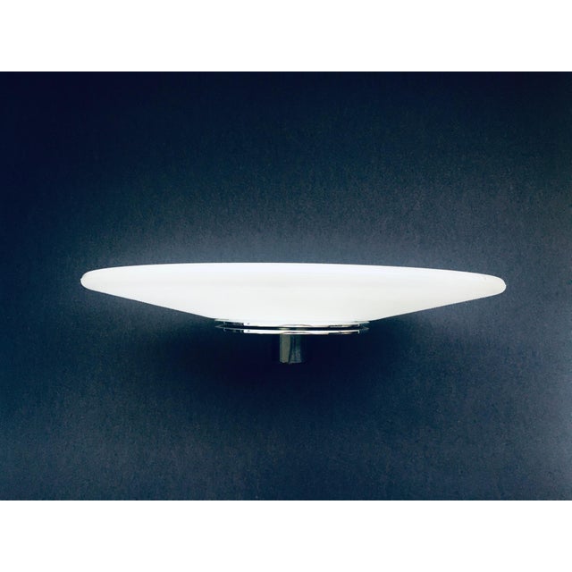 Postmodern Postmodern Frosted Glass Sconce Wall Lamp from Metalarte, Spain, 1980s For Sale - Image 3 of 18