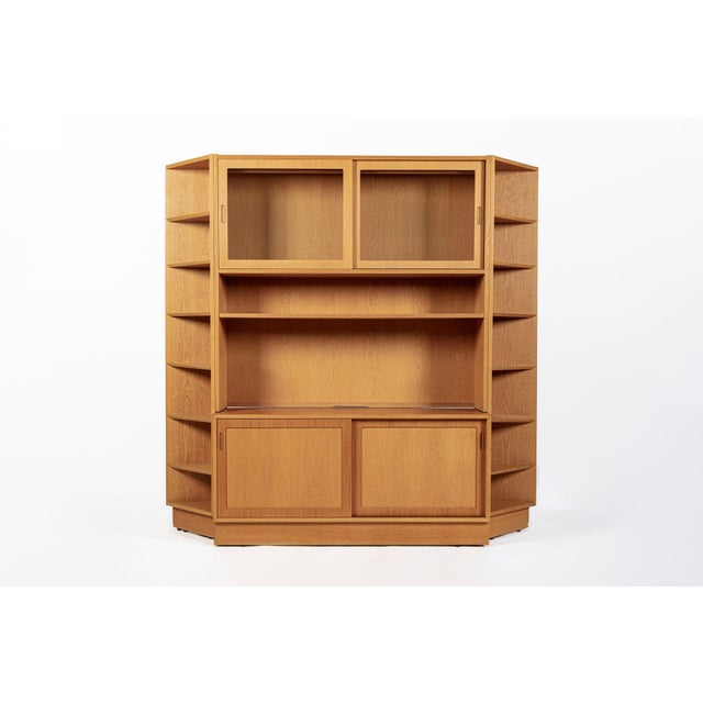 Mid Century Danish Oak Wood Shelving & Display Cabinets by Poul Hundevad For Sale - Image 12 of 18