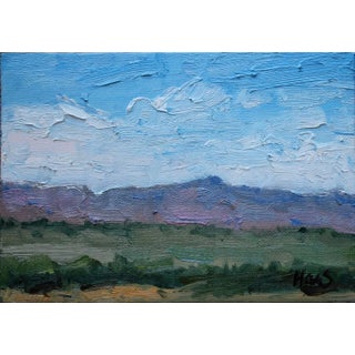 Quiet Places & Skyscapes — Desert Hills and Clouds (Original Plein Air Oil Landscape) For Sale